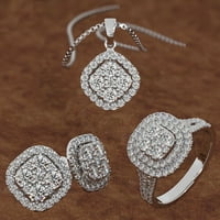 Ženski prsten, ogrlica, Set za uši, tri privjeska, lanac ključne kosti, set nakita, ženski prsten