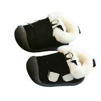 Par ljupkih dječjih izoliranih čizama za bebe, modne cipele protiv klizanja, Cipele za malu djecu za zimu-jesen-Crna