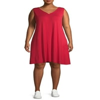 Ženska ležerna ljuljačka haljina veličine & veličine plus Bez rukava za svaki dan