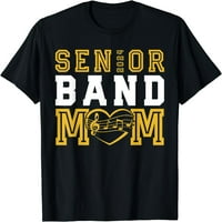 Roditeljska majica za stariji bend mama iz razreda marching band, crna, 3-N-N-N