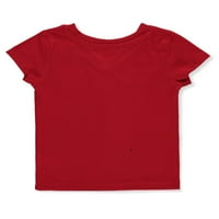 Majica za djevojčice s francuskim tostom u obliku slova u obliku slova U-crvena, mjeseci
