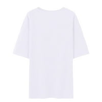 Majice za žene Plus size majica za Valentinovo majica s printom srca majica kratkih rukava Slatka grafička majica