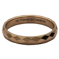 Metalni nakit od saća od saća od ružičastog zlata zaručnički prsten od volframovog karbida veličina prstena 8,5