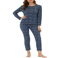 Jedinstvene ponude ženske pidžame mekani okrugli vrat noćna odjeća Elk Lounge setovi za spavanje