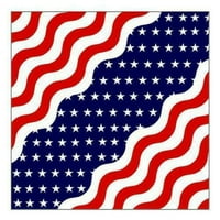 Američka valovita zastava pamučna bandana 22 X22 America Best Bandanna