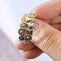 Nakit prstena Geometrijski oblik Ukrasni vintage Clockwork zupčanik prsten za obljetnicu vjenčanja
