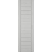 Ekena Millwork 15 W 76 H TRUE FIT PVC Horizontalni sloj uokviren modernim stilom Fiksni nosači, Hailstorm siva