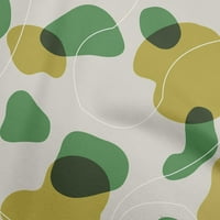Oneoone poliesterski spande vapne zelena tkanina Sažetak Organski oblik DIY odjeća za prešivanje tkanina tkanina