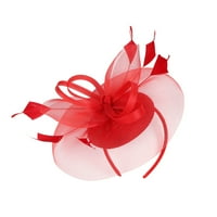 JPLZI fascinator šešir cvjetna pera mreža čajna zabava za žene za žene