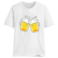 Ženske majice za ljetni odmor, majice s kratkim rukavima, majice s kratkim rukavima, modni Print piva, labavi
