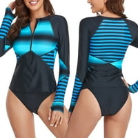 Ženski kupaći kostimi za surfanje s printom kupaći kostim s dugim rukavima dvodijelni Bikini Ženski kupaći kostim