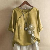 Lanene košulje za žene, ljetne ženske lanene pamučne majice, Vintage modne Ležerne košulje širokog kroja, Vintage