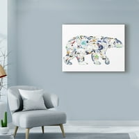 Zaštitni znak likovna umjetnost 'Polarni medvjeđi kolaž' platno umjetnost Louise Tate