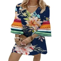 Seksi ljetna haljina za žene ležerna haljina za zabavu na plaži kratka mini haljina za plažu s cvjetnim leopard