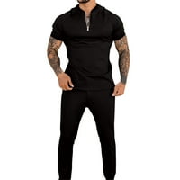 Muške odjeće setovi košulja modne trenirke casual Plus size kit s kratkim rukavima i hlače muško odijelo trenirka
