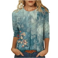 Današnje ponude: Ženske košulje Plus veličine s cvjetnim printom, bluza s labavim rukavima s okruglim vratom,