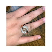 Kubanska link koktel prstenovi za žene 14K Zlatni dijamantni prstenovi 1. CT TW