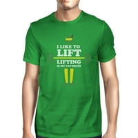 Volim pull-up podizanje-moja omiljena Muška zelena košulja