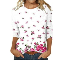 Ženske ljetne majice, bluze, majice kratkih rukava, puloveri običnog kroja, majice s cvjetnim printom, bluze s