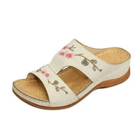 Popusti na ženske cipele u ljeto ljetne ženske modne sandale na klin s vezom u obliku cvijeća cipele