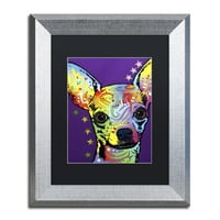 Zaštitni znak likovna umjetnost Chihuahua II Canvas Art by Dean Russo, Black Matte, Silver Frame