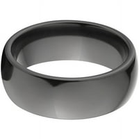 Polu krug crni cirkonijev prsten s visoko poliranim završetkom