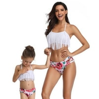 & obiteljski Bikini komplet s printom za mamu i bebu kupaći kostimi za plažu kupaći kostim za kupanje za žene