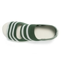 Ženski klinovi pletena elastična platforma PEEP noga sandala udobnost plaža cipele Veličina zelena
