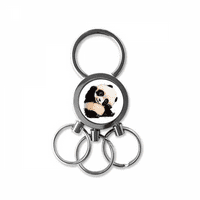 Kineski mladunci Panda Trotti lijepa beba metalni držač za ključeve od nehrđajućeg čelika lanac prsten privjesak
