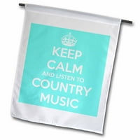 Budite mirni i slušajte country glazbu. Tirkizna i bijela vrtna zastava FL-173403-2