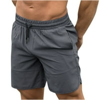 Kratke hlače za vježbanje za muškarce jednobojne prozračne sportske fitness kratke hlače za brzo sušenje trenažnih