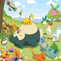 Pokemon zidni poster za grupni piknik, 14.725 22.375