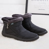 Ženske zimske čizme s patentnim zatvaračem plišane tople čizme za gležnjeve vodootporne vanjske čizme cipele