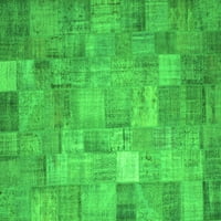Ahgly Company Unutarnji kvadratni patchwork Green prijelazno područje prostirke, 6 'Trg