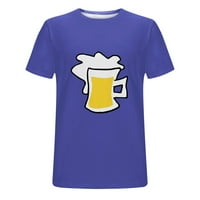 Muška pripijena gornja odjeća Ljetna rasprodaja pulover s okruglim vratom grafičke majice s printom piva modne