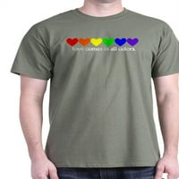 CAFEPress - Love Rainbow tamna majica - pamučna majica