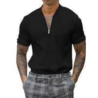Muški ležerni svestrani Gornji dijelovi bluza Muška ležerna obična bluza s ovratnikom s patentnim zatvaračem košulja