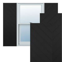 Ekena Millwork 12 W 58 H True Fit PVC dijagonalni sloj moderni stil Fiksni nosač, crne