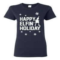& Ružni Božićni džemper Ženska grafička Majica tamnoplava 2 inča