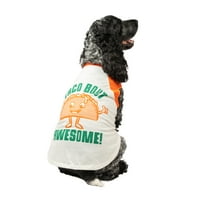 Životni život, pseća odjeća, taco but Awesome, majica za kućne ljubimce, naranča, m