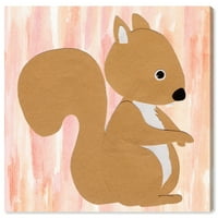 Wynwood Studio životinje zidne umjetničke platnene otiske za vjeverice 'domaće životinje - smeđa, narančasta