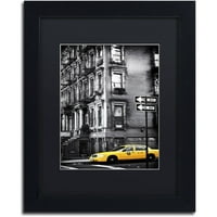 Zaštitni znak likovna umjetnost NYC Yellow Cab Canvas Art by Philippe Hugonnard, Black Matte, crni okvir