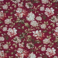 Bolje domove i vrtovi pamuk 54 Širina tradicionalna cvjetna u boji Merlot Yards by thin tkanina