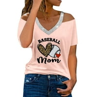 Ženski topovi, proljetni i ljetni topovi za žene, grafičke majice za žene, košulje s izrezom u obliku slova A