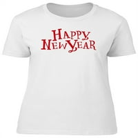 Ženska majica s crvenim citatom Sretna Nova godina - slika iz EA, Ženska Plus veličina