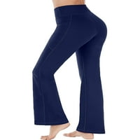 Fonwoon joga hlače za žensku damu s džepovima visoki struk trening jogger znoj hlače bootleg radne hlače za hlače