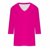 JMntiy ženska modna čvrsta boja Labave majice rukave bluza v-izrez casual vrhova prodaja zastoja