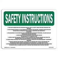 Signmission OS-Si-A-A-710-l- in. OSHA Sigurnosne upute znak-1. Pročitajte i razumijete priručnik