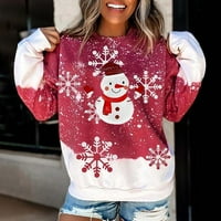 Ženska moda s okruglim vratom Božićni vrhovi dugih rukava bluza pulover dukserica 96 94870059