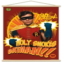 Stripovi TV serija Batman - plakat na zidu s Robinom u drvenom magnetskom okviru, 22.37534